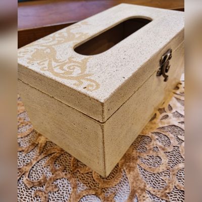 طقم كوستر مع علبة مناديل