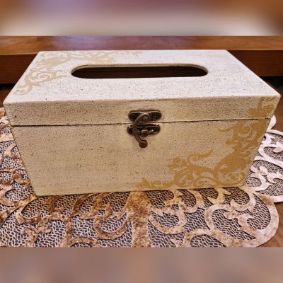 طقم كوستر مع علبة مناديل