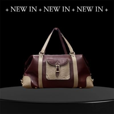 شنطه سفر من الجلد الطبيعي