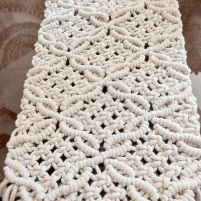 مفرش مكرمية 