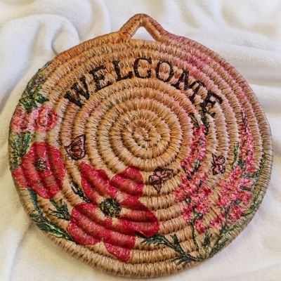 تابلو ترحيب من القش