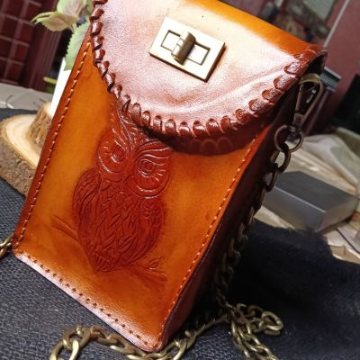 شنطة كروس جلد طبيعي 