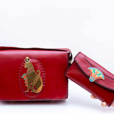 شنطه  وبورتفيه  جلد طبيعي بالكامل