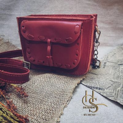 Genuine leather cross bag