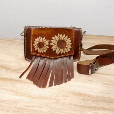 Genuine leather crossbody bag