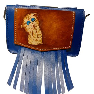 Genuine leather crossbody bag