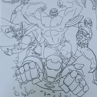 أوراق التلوين الضخمة + علبة الوان فلوماستر هدية علي الشيت 