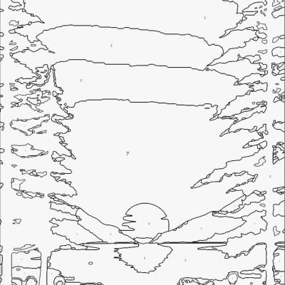 رسم رقمي غروب الشمس 