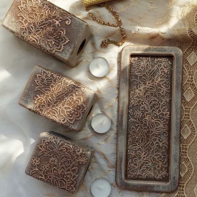 قواعد خشبية للشموع