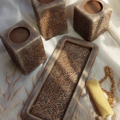 قواعد خشبية للشموع