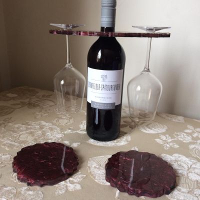 Resin wine butler tray