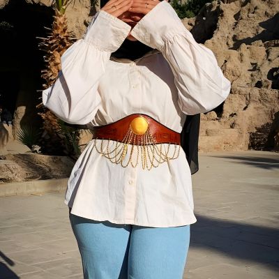 حزام جلد طبيعي 