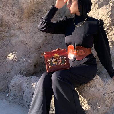 حزام حريمي جلد طبيعي 