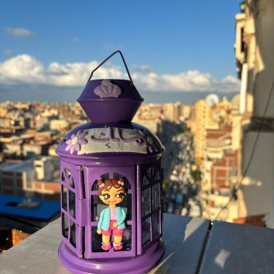 Polymer clay lantern 