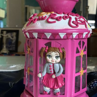 Polymer clay lantern 