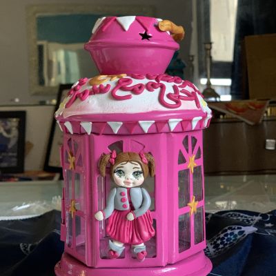 Polymer clay lantern 