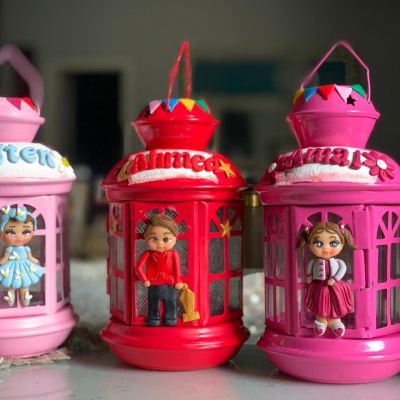 Polymer clay lantern 