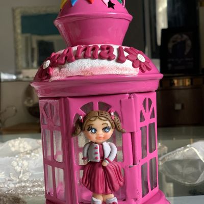 Polymer clay lantern 