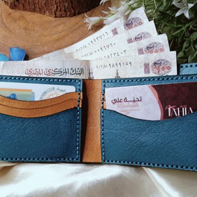 محفظة رجالي جلد طبيعي 