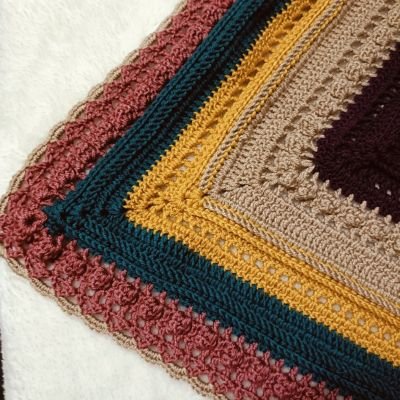 Crochet triangle scarf