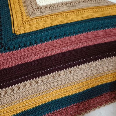 Crochet triangle scarf