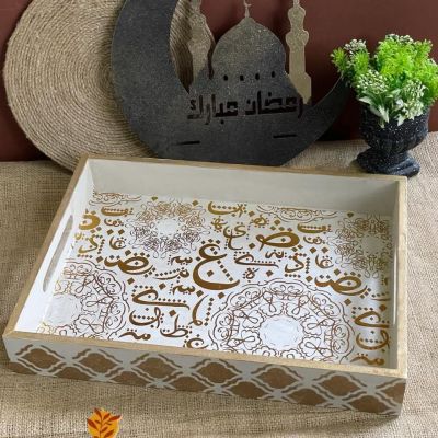 Wooden decorative tray