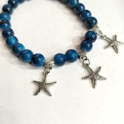 اسواره من حجر مرمر ازرق اللون 