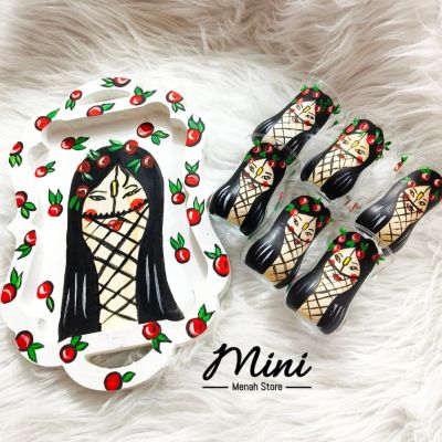 Istikana set of 6 pieces with a hand-painted