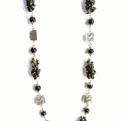 Necklaces agate stone black colour 