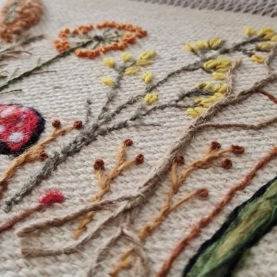 سله متعدده الاستعمال من خشب الزان ونسيج النول 