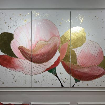 تابلوه وردة نبيتي و احمر