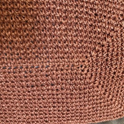 Crochet bag with metal frame