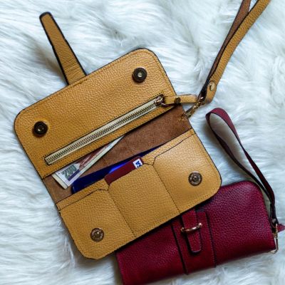 Genuine cowhide leather portufet