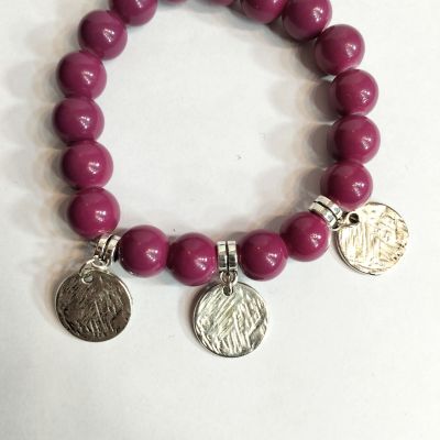 اسواره من حجر مرمر بينك اللون 