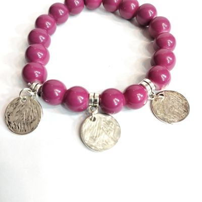 اسواره من حجر مرمر بينك اللون 