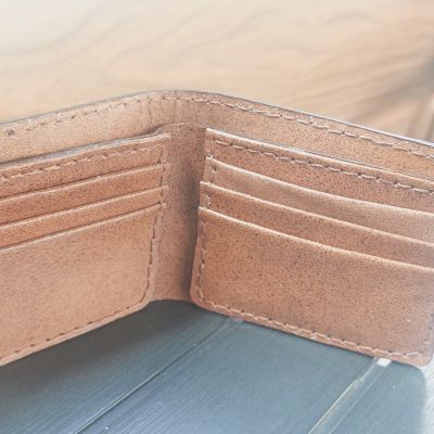  محفظه رجالى جلد طبيعي 