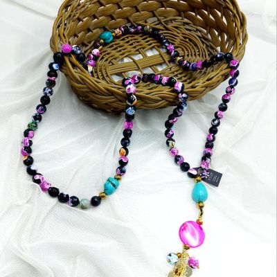 سبحه ٩٩ وديزاين عقد من احجار العقيق 