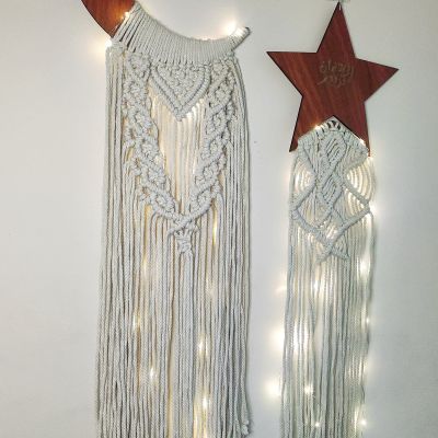 طقم خشب  هلال ومكرميه 