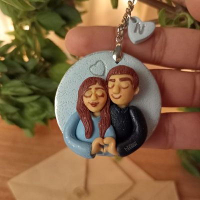 ميدالية " انا لحبيبي" بالصلصال الحراري