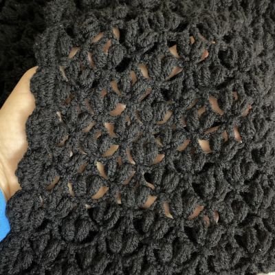 كوفيه كروشيه من الصوف