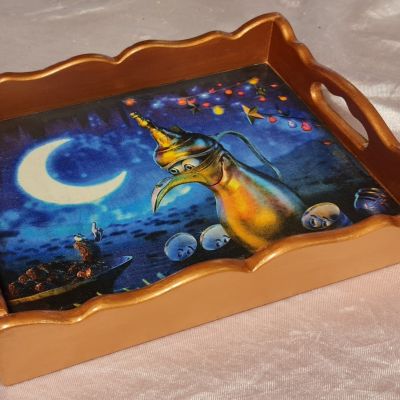 صينية خشب مستطيله أشكال رمضانيه