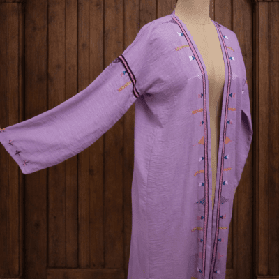Linen Kaftan, hand embroidery from Siwa