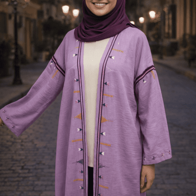 قفطان كتان مطرز يدوى فى سيوة