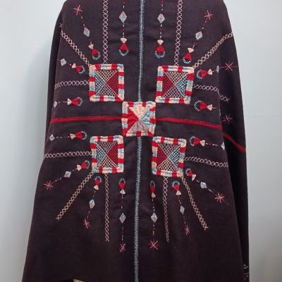 شال صوف جوخ تطريز يدوى تراثى بواحة سيوة