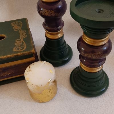 علبة مناديل - حامل للشمع