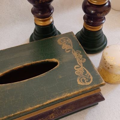 علبة مناديل - حامل للشمع