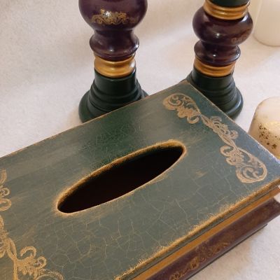 علبة مناديل - حامل للشمع