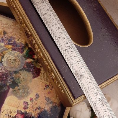 علبة مناديل - صينية خشب