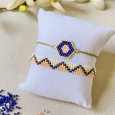 طقم أساور أزرق و سيمون