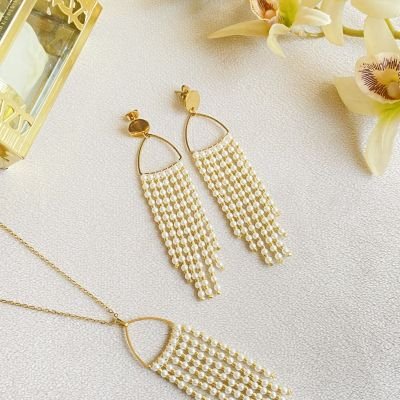 طقم لولي شراشيب ( حلق و سلسلة )